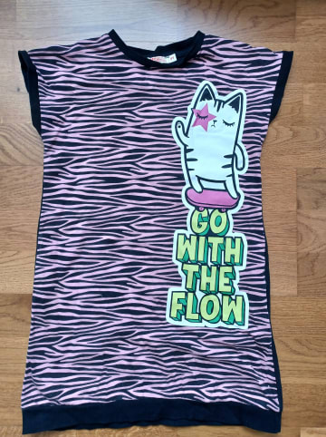 Denokids Kleid "Skater Cat" in Schwarz/ Rosa
