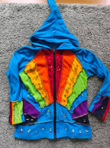 Namaste Sweatjacke "Laura" in Türkis/ Bunt
