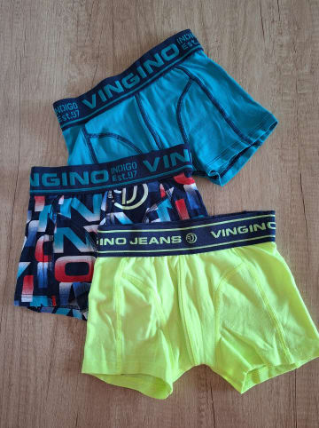 Vingino 3er-Set: Boxershorts in Grün/ Bunt