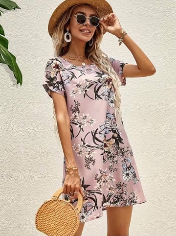 Pretty Summer Kleid in Rosa/ Schwarz