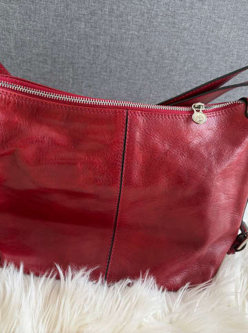 Lia Biassoni Leder-Schultertasche in Rot - (B)28 x (H)25 x (T)8 cm
