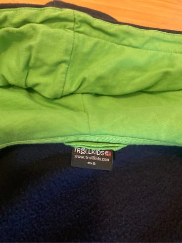 Trollkids Sweatjacke "Sortland" in Dunkelblau/ Grün