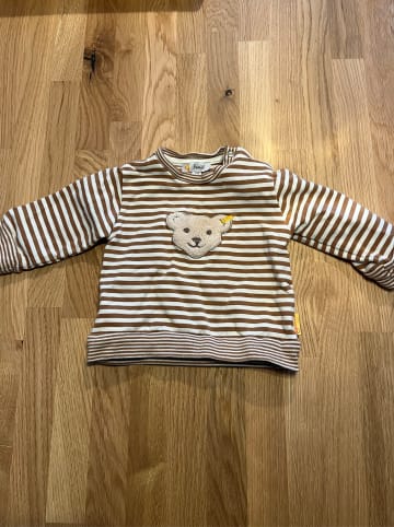 Steiff Sweatshirt in Hellbraun/ Creme