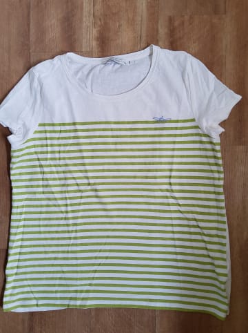 Tom Tailor Shirt in Weiß/ Grün