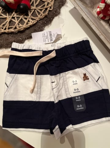 GAP Shorts in Dunkelblau/ Weiß