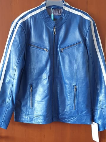 hELium Lederjacke in Blau