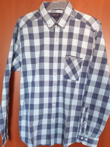 GIORGIO DI MARE Hemd in Blau/ Hellblau