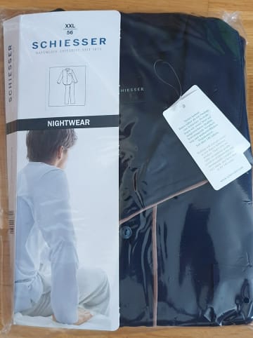 Schiesser Pyjama in Dunkelblau