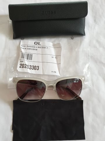 Guess Herren-Sonnenbrille in Weiß/ Braun