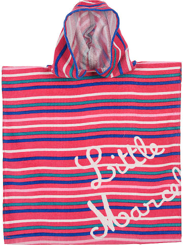 Little Marcel Bade-Cape in Pink/ Bunt
