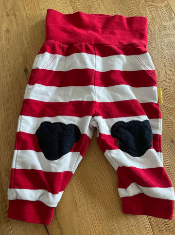 Steiff Sweathose in Rot/ Weiß