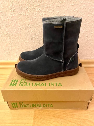 El Naturalista Leder-Winterstiefel in Dunkelblau