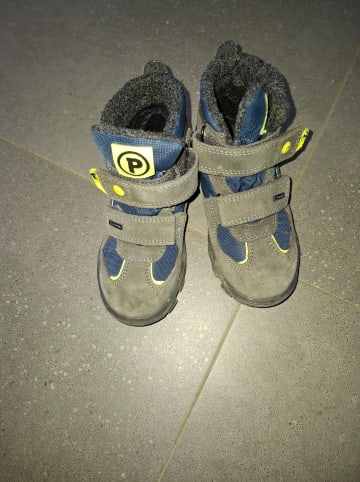 Primigi Leder-Boots in Anthrazit/ Blau
