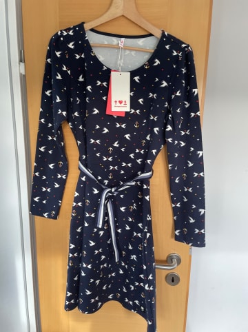 Blutsgeschwister Kleid "Très charmeuse" in Dunkelblau/ Weiß
