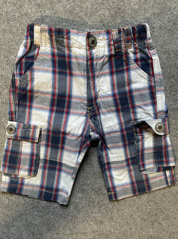 Steiff Shorts in Weiß/ Blau/ Rot