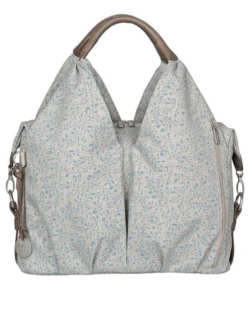 Lässig Wickeltasche in Beige/ Hellblau - (B)43 x (H)43 x (T)14 cm