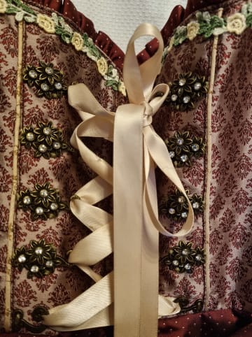 KRÜGER Dirndl in Bordeaux/ Beige