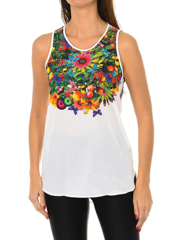Desigual Top in Weiß/ Bunt