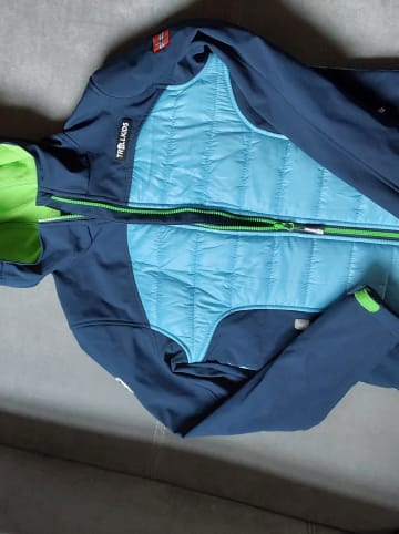 Trollkids Softshelljacke "Lysefjord" in Hellblau/ Dunkelblau/ Grün