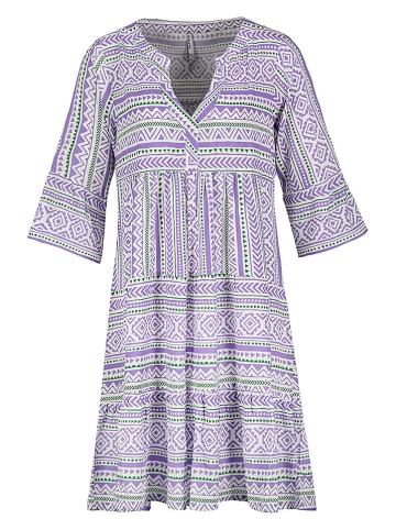 Sublevel Kleid in Lila/ Grün/ Weiß