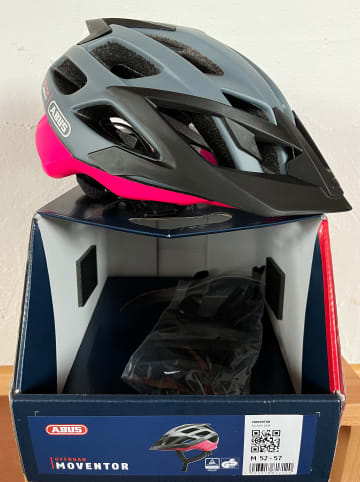 ABUS Fahrradhelm "Moventor" in Pink/ Grau