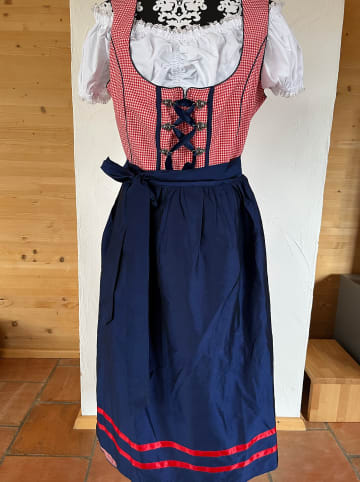 Ulla Popken Dirndl in Rot/ Dunkelblau