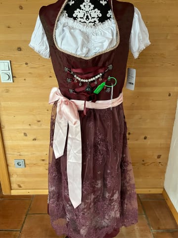 Edelnice Dirndl "Stella" in Aubergine/ Rosa