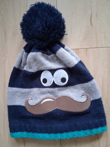 Sterntaler Strickmütze in Grau/ Anthrazit