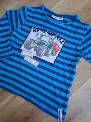 Salt and Pepper Longsleeve "Tractor" in Blau