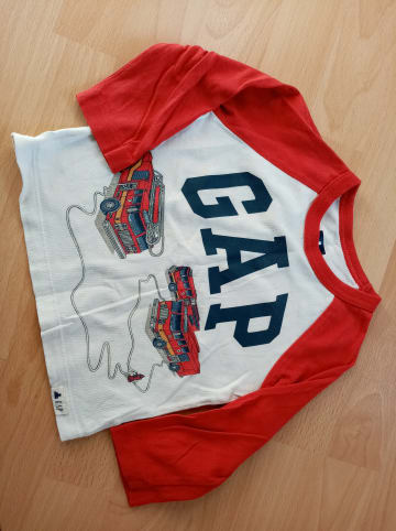 GAP Longsleeve in Weiß/ Rot