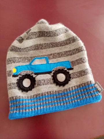 Döll Beanie in Grau/ Blau