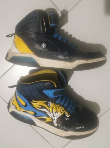 Geox Sneakers "Inek" in Dunkelblau/ Gelb