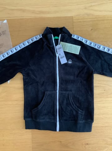 Benetton Sweatjacke in Schwarz