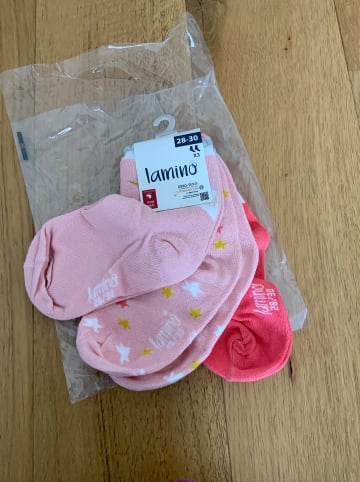 lamino 3er-Set: Socken in Rosa/ Pink