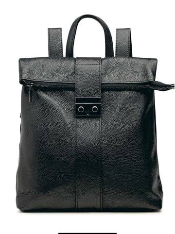 Lia Biassoni Leder-Rucksack in Schwarz