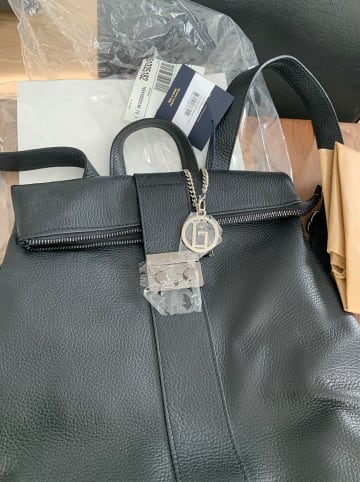 Lia Biassoni Leder-Rucksack in Schwarz