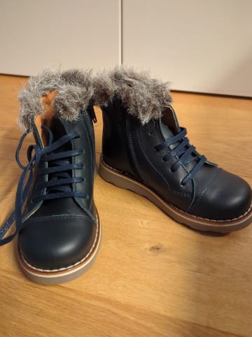 El Naturalista Leder-Winterboots in Dunkelblau