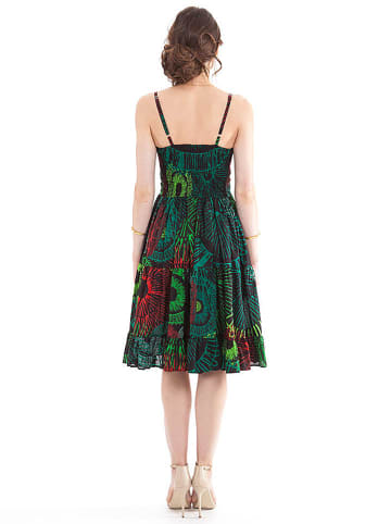Aller Simplement Kleid in Grün/ Bunt