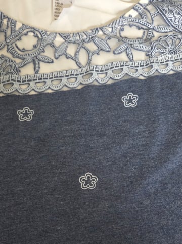 Heine Shirt in Weiß/ Graublau