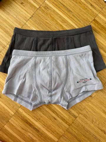 PETIT BATEAU 2er-Set: Boxershorts in Dunkelblau/ Hellblau