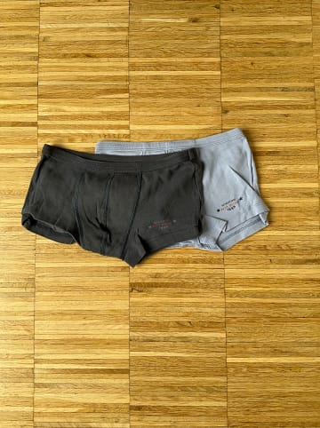 PETIT BATEAU 2er-Set: Boxershorts in Dunkelblau/ Hellblau