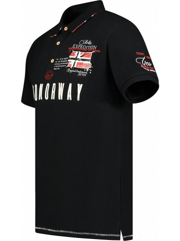 Geographical Norway Poloshirt "Kason" in Schwarz