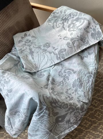Descanso Satin-Bettwäsche-Set "Beau" in Mint/ Grau