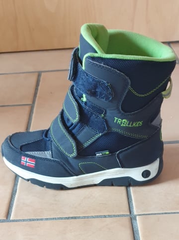 Trollkids Winterboots "Lofoten XT" in Dunkelblau/ Hellgrün