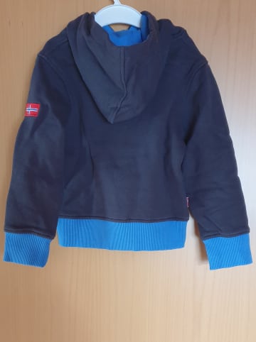 Trollkids Hoodie "Oslo" in Anthrazit/ Blau