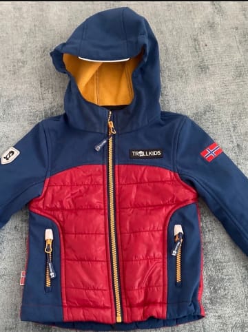 Trollkids Softshelljacke "Lysefjord" in Rot/ Dunkelblau