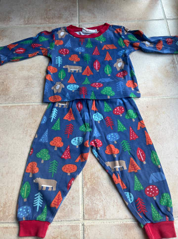 Toby Tiger Pyjama "Camping Bear" in Blau/ Rot