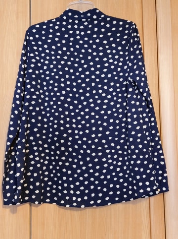 Yumi Bluse in Dunkelblau/ Creme