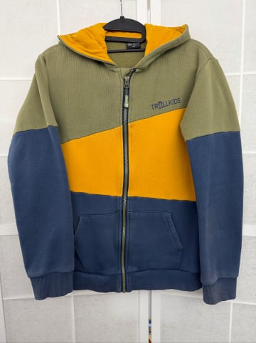 Trollkids Sweatjacke "Alesund" in Dunkelblau/ Gelb/ Grün
