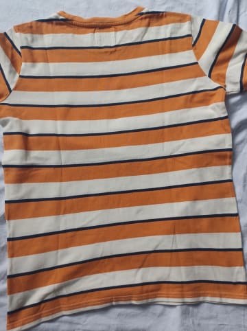Garcia Shirt in Orange/ Weiß